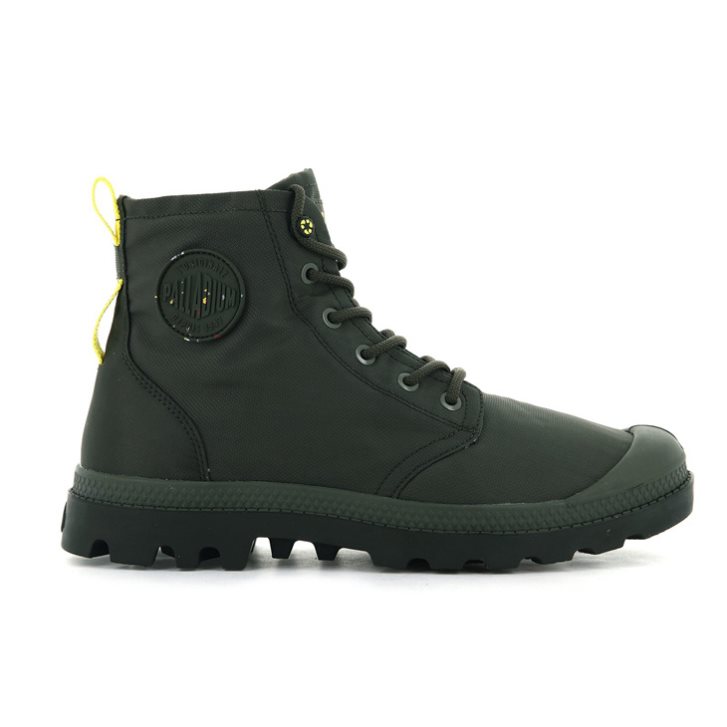 Bottes Palladium Pampa Recycle Imperméables+ 2 Homme Vert Olive | FR IZM368D